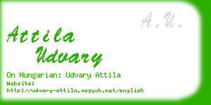 attila udvary business card